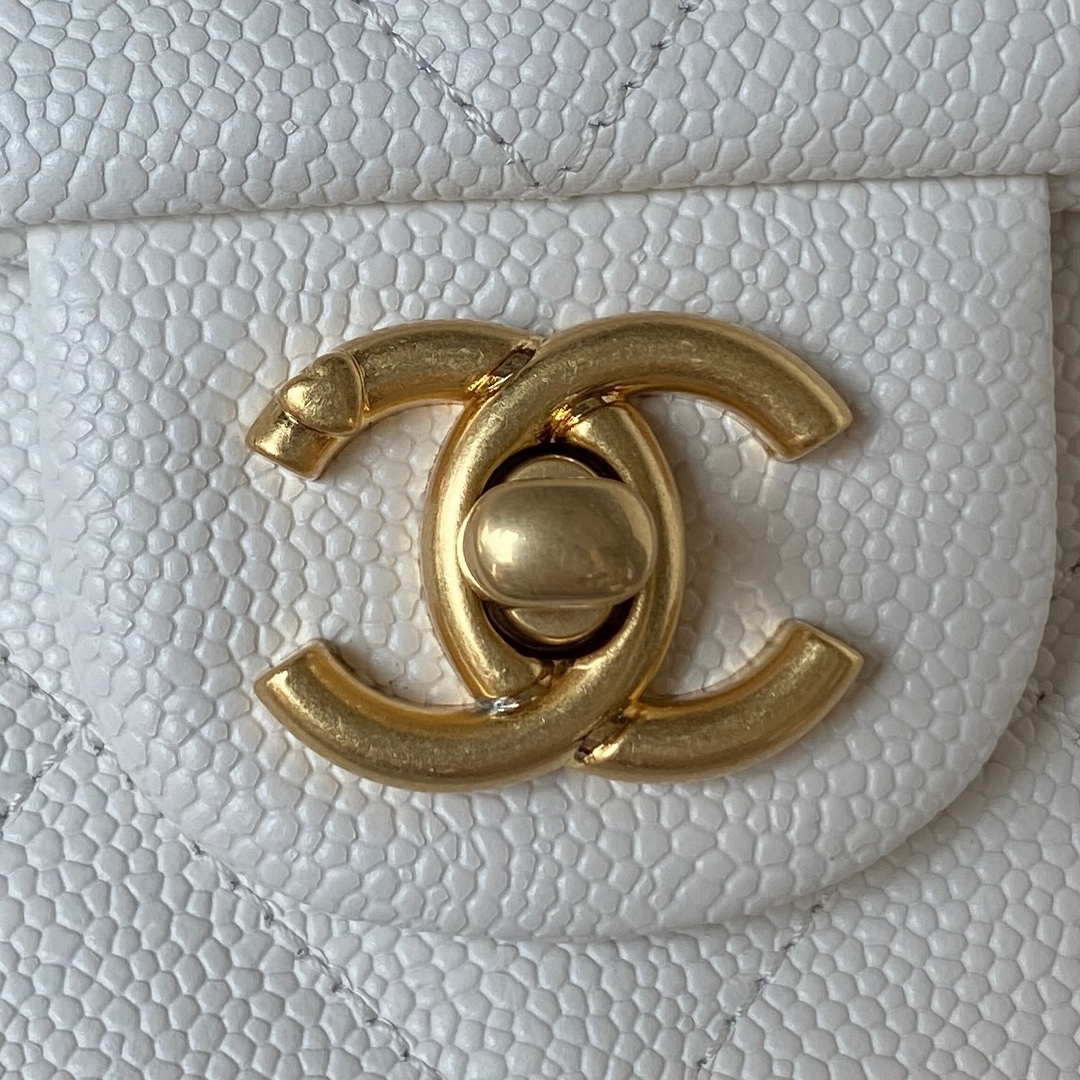 Chanel AS3921 Flap Chain Bag White Calfskin Gold - Default Title - View 2