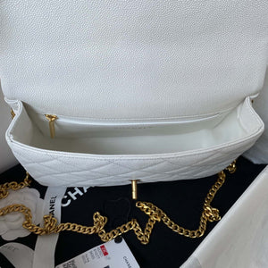 Chanel AS3921 Flap Chain Bag White Calfskin Gold - Default Title - View 8