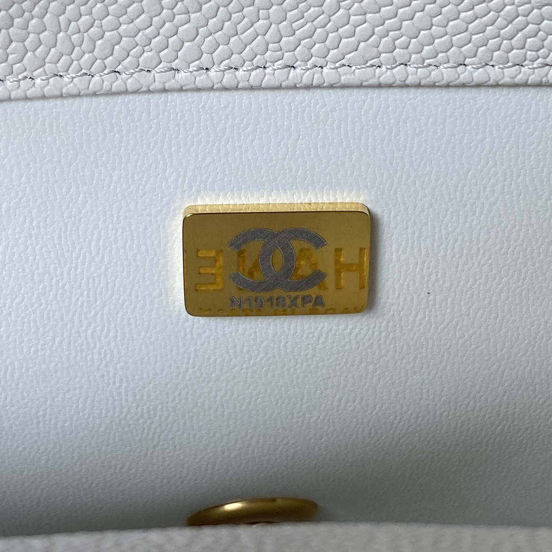 Chanel AS3921 Flap Chain Bag White Calfskin Gold - Default Title - View 9