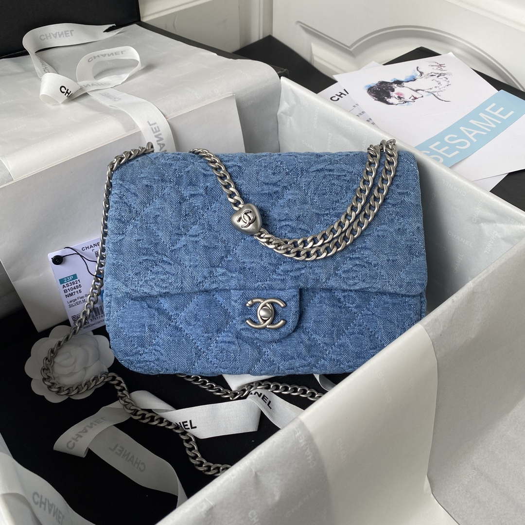 Chanel AS3921 Flap Classic Bag Woc Denim Blue - Default Title - View 1
