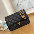 Chanel AS3921 Flap Chain Bag Calfskin Gold - Default Title - View 1