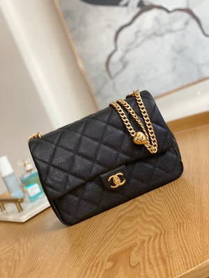 Chanel AS3921 Flap Chain Bag Calfskin Gold - Default Title - View 1