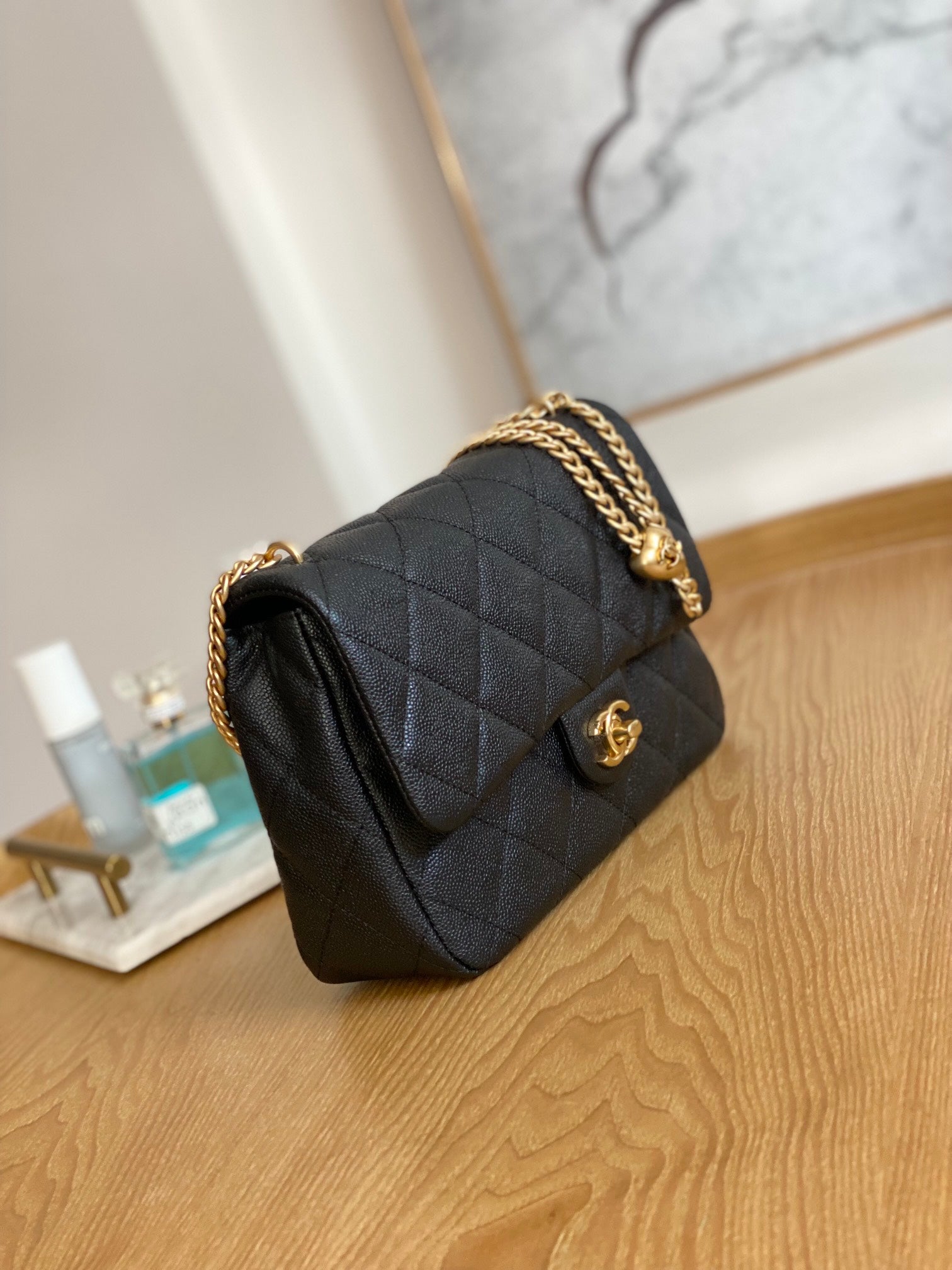 Chanel AS3921 Flap Chain Bag Calfskin Gold