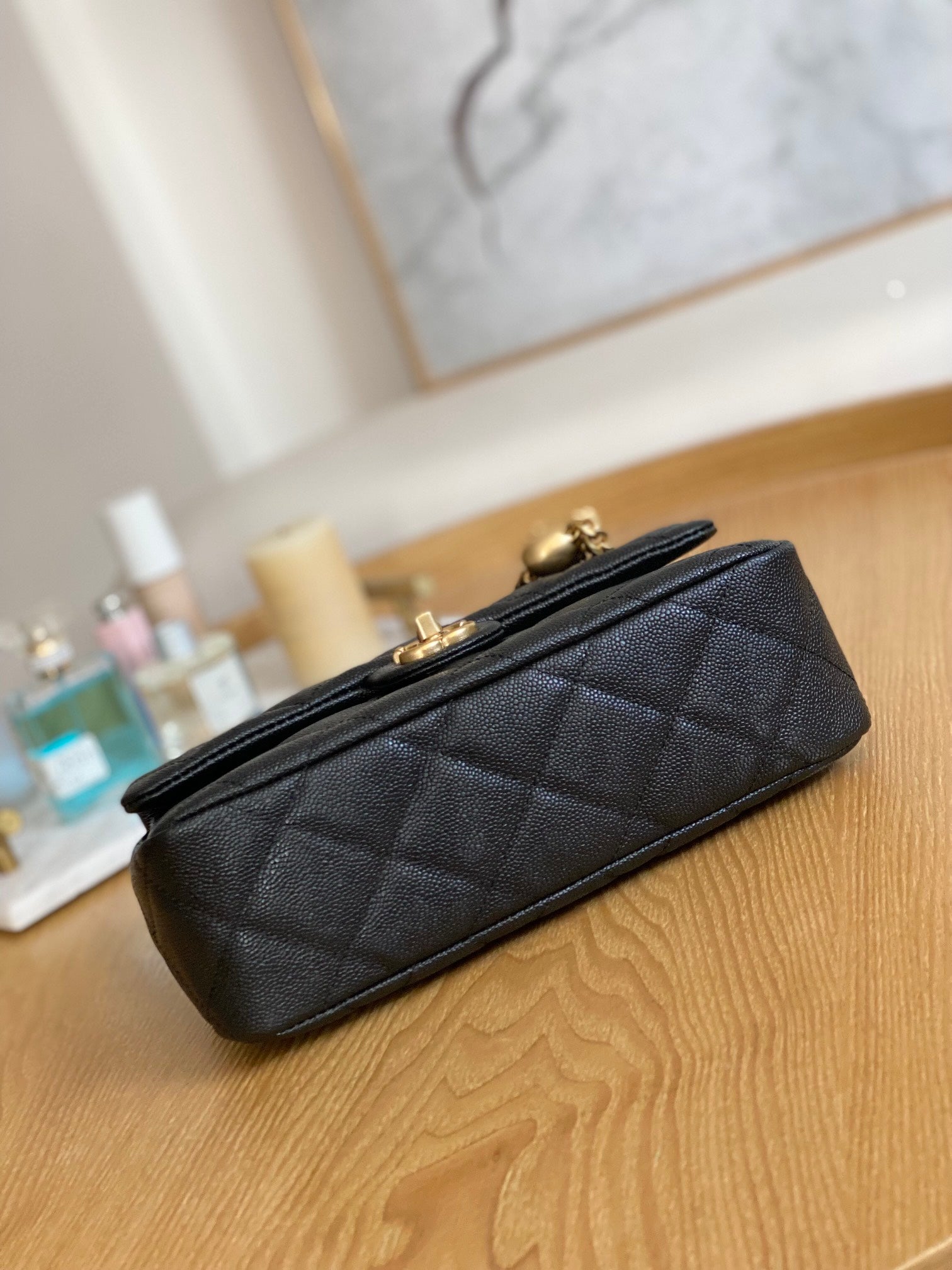 Chanel AS3921 Flap Chain Bag Calfskin Gold - Default Title - View 5