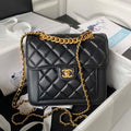 Chanel AS3932 Flap Classic Bag CF Lambskin Black Gold - Default Title - View 1