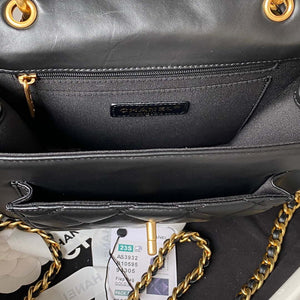 Chanel AS3932 Flap Classic Bag CF Lambskin Black Gold - Default Title - View 7
