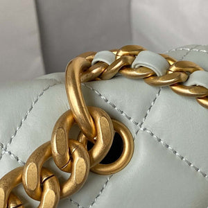 Chanel AS3932 Flap Classic Bag CF Lambskin Light Blue Gold - Default Title - View 6