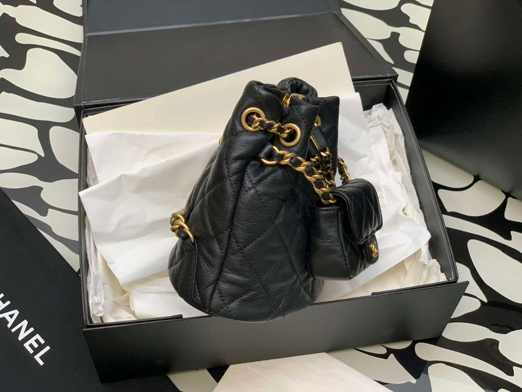 Chanel AS3947 Small Backpack Lambski & Gold-Tone Metal Black