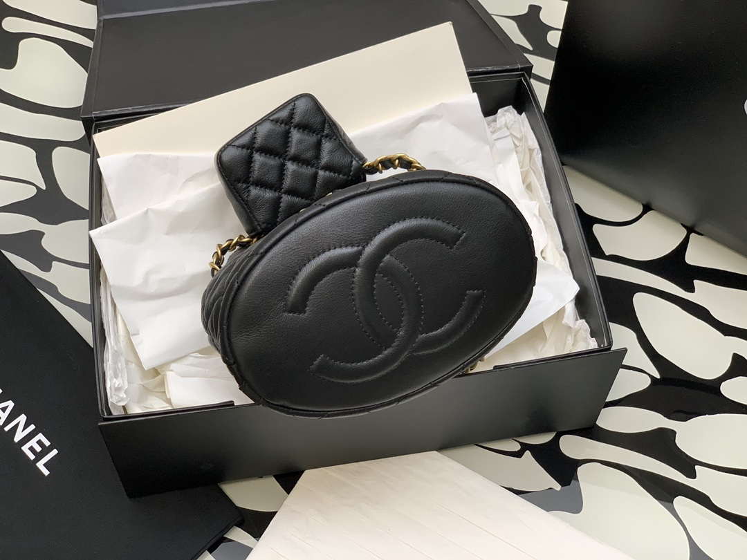 Chanel AS3947 Small Backpack Lambski & Gold-Tone Metal Black