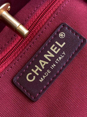 Chanel AS3947 Small Backpack Wool Tweed, Lambski & Gold-Tone Metal Orange - Default Title - View 9