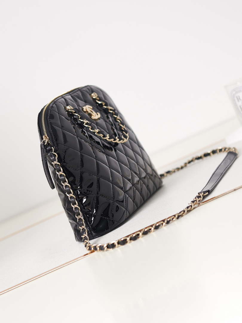 Chanel AS3969 Shell bag Patent Calfskin Black - Default Title - View 2