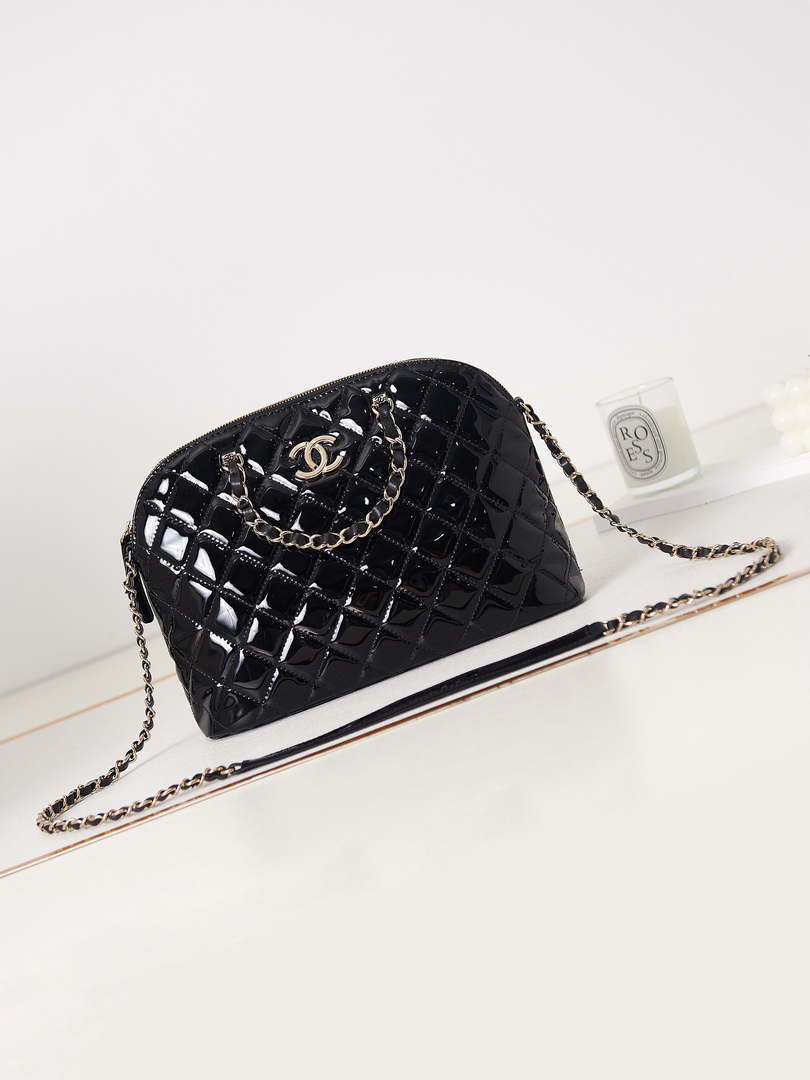 Chanel AS3969 Shell bag Patent Calfskin Black - Default Title - View 1