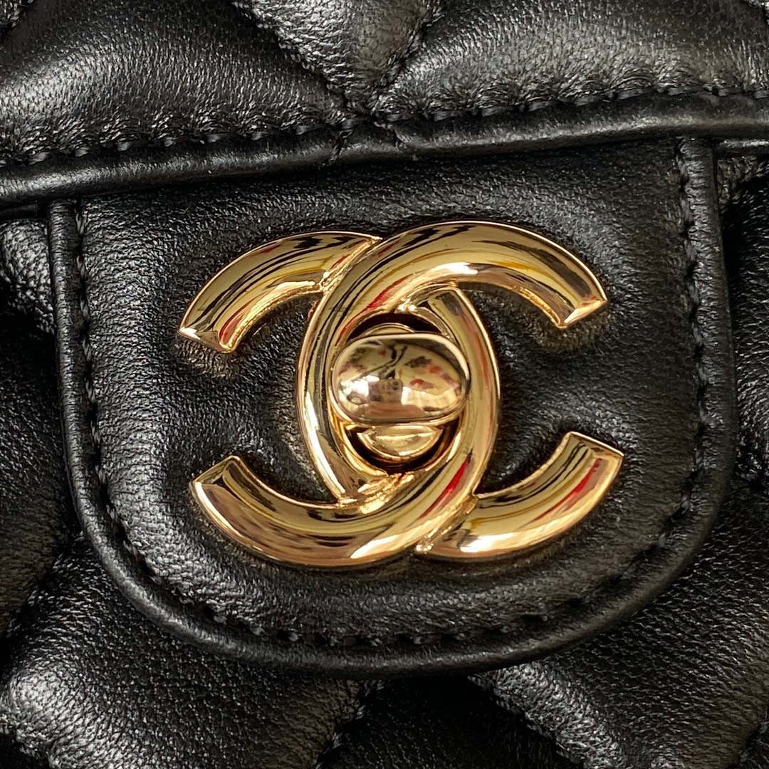 Chanel AS4141 Camellia Embossed With top Handle Bag Black - Default Title - View 3