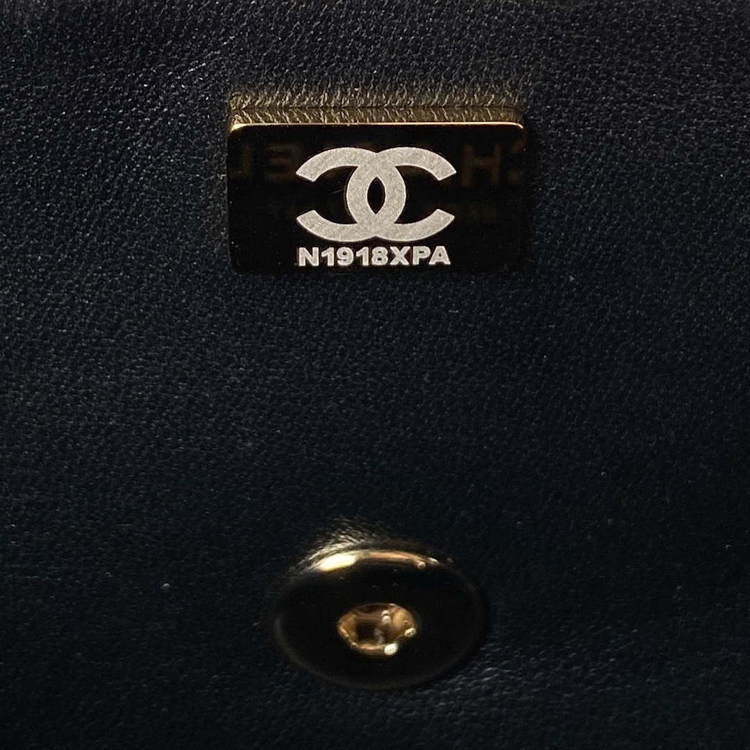 Chanel AS4141 Camellia Embossed With top Handle Bag Black - Default Title - View 9