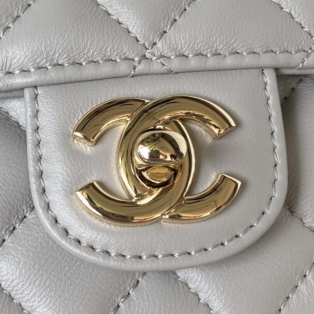 Chanel AS4141 Camellia Embossed With top Handle Bag Gray - Default Title - View 3