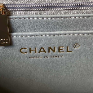 Chanel AS4141 Camellia Embossed With top Handle Bag Gray - Default Title - View 8