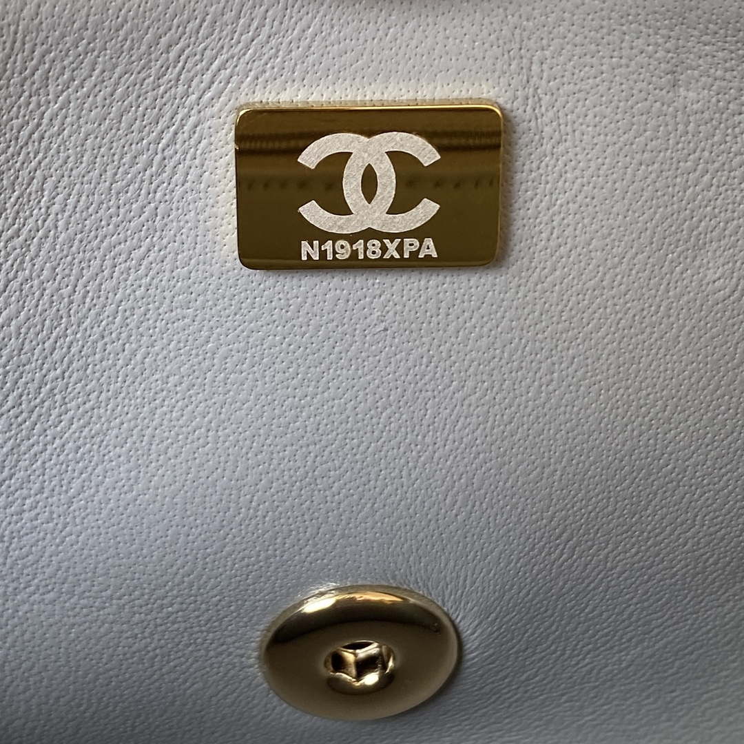 Chanel AS4141 Camellia Embossed With top Handle Bag Gray - Default Title - View 9