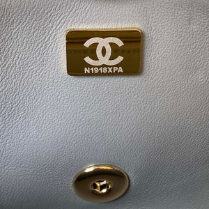 Chanel AS4141 Camellia Embossed With top Handle Bag Gray - Default Title - View 9