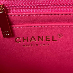 Chanel AS4141 Camellia Embossed With top Handle Bag Rose Red - Default Title - View 8