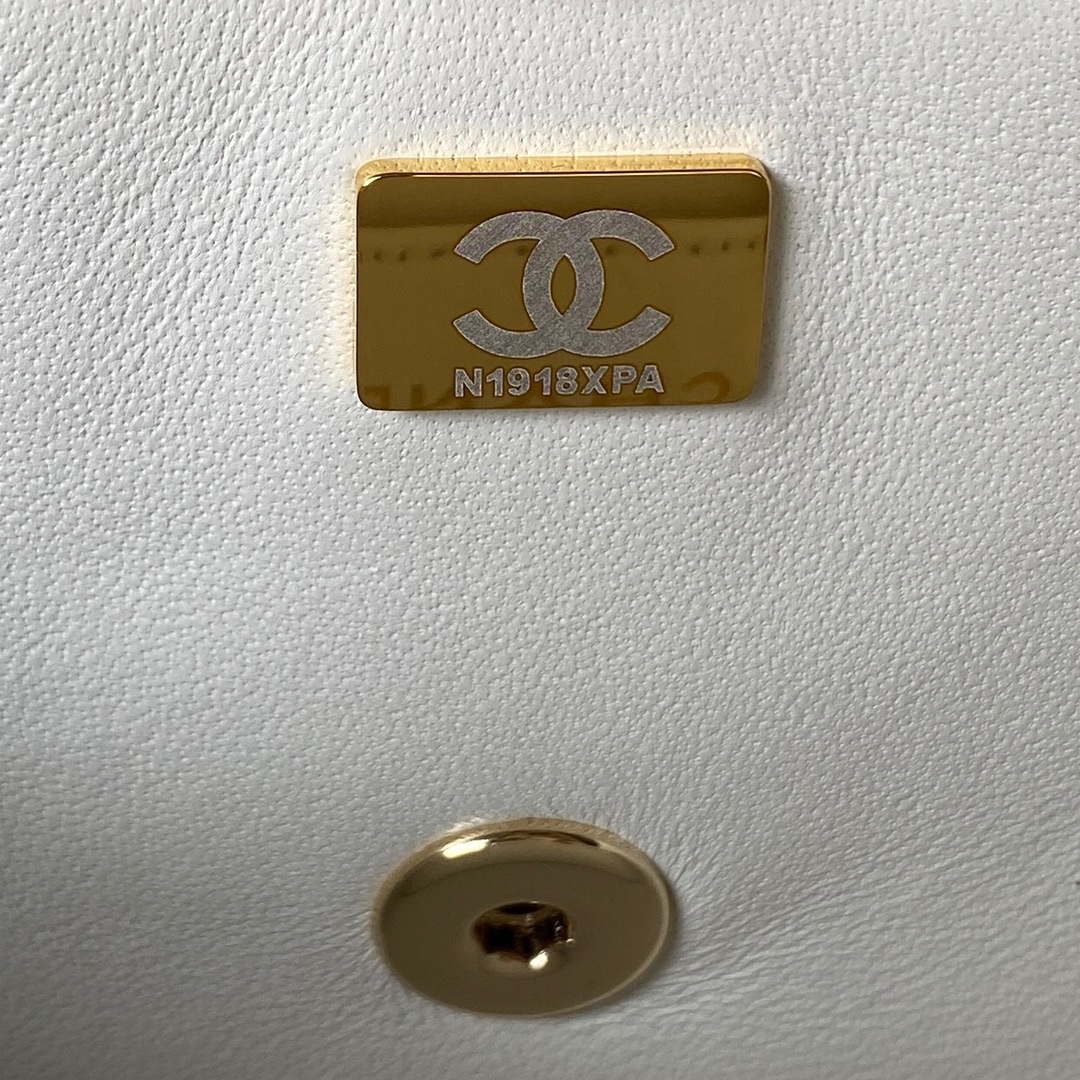 Chanel AS4141 Camellia Embossed With top Handle Bag White - Default Title - View 9