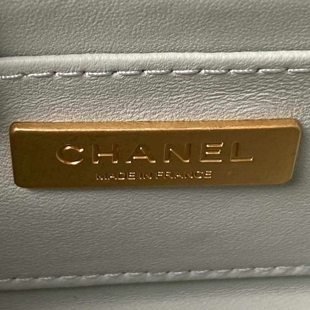 Chanel AS3973 Small Vanity Case Lambskin bag with top handle Light Blue - Default Title - View 8