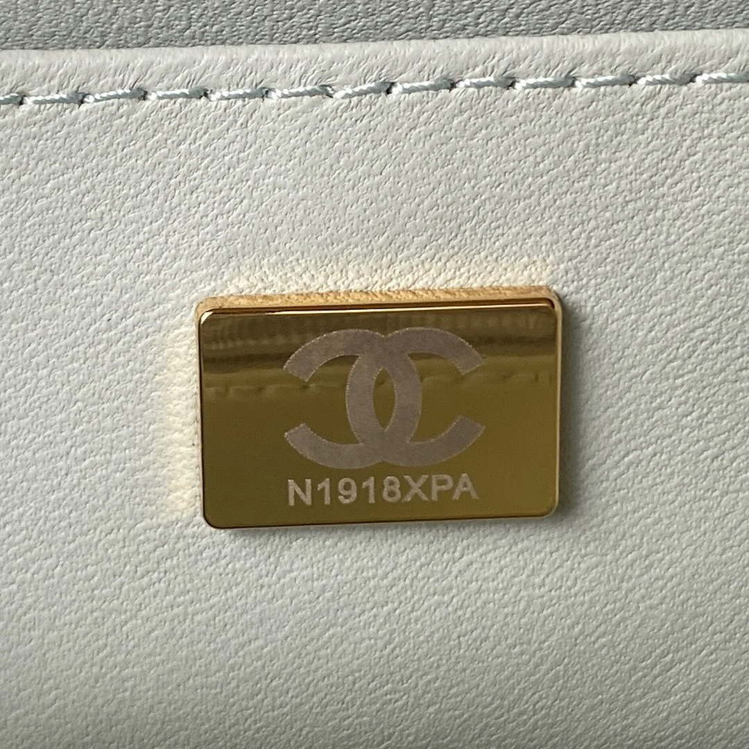 Chanel AS3973 Small Vanity Case Lambskin bag with top handle Light Blue - Default Title - View 9