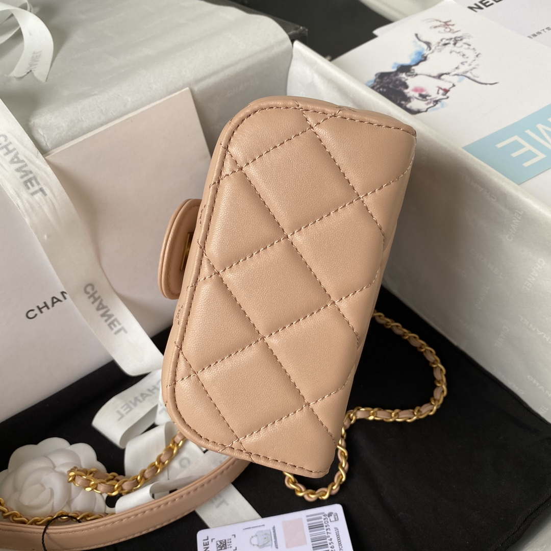 Chanel AS3973 Small Vanity Case Lambskin bag Nude Pink - Default Title - View 5