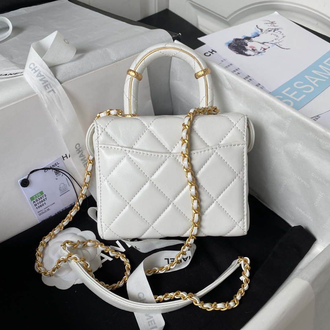 Chanel AS3973 Small Vanity Case Lambskin bag White - Default Title - View 2