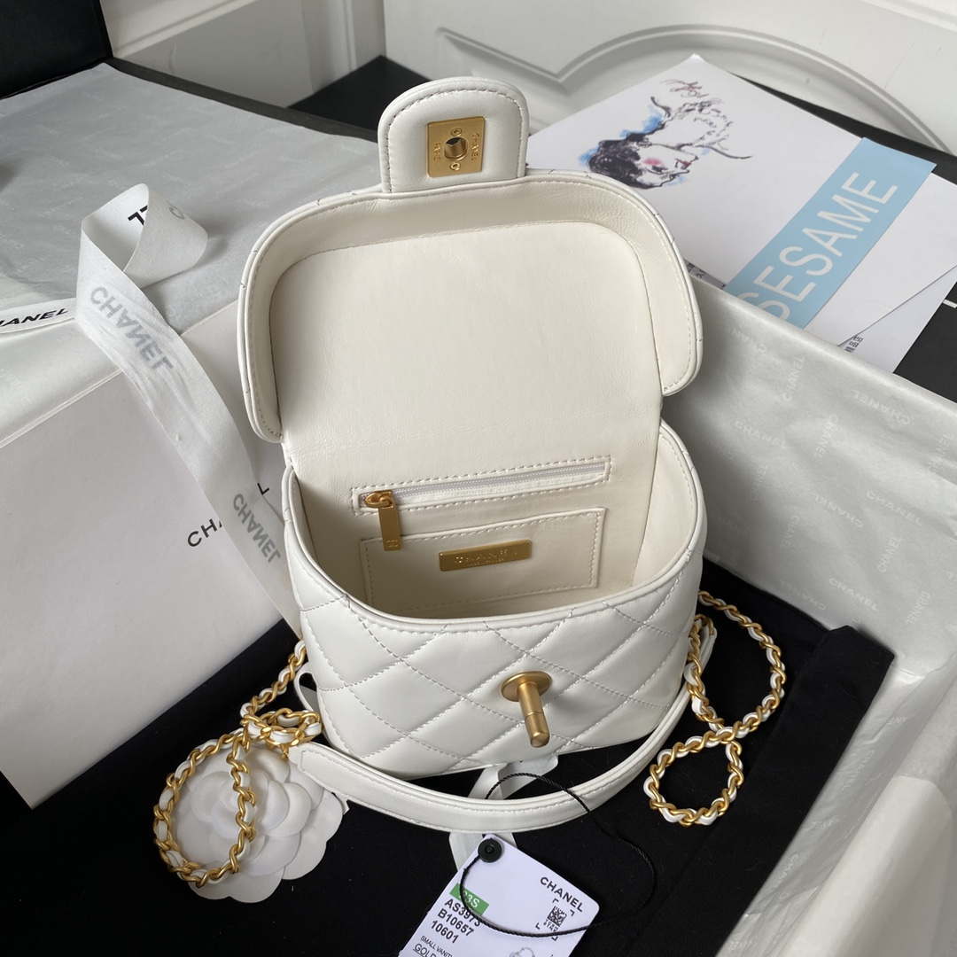 Chanel AS3973 Small Vanity Case Lambskin bag White - Default Title - View 6