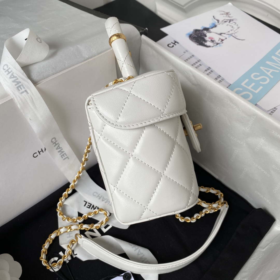 Chanel AS3973 Small Vanity Case Lambskin bag White - Default Title - View 9