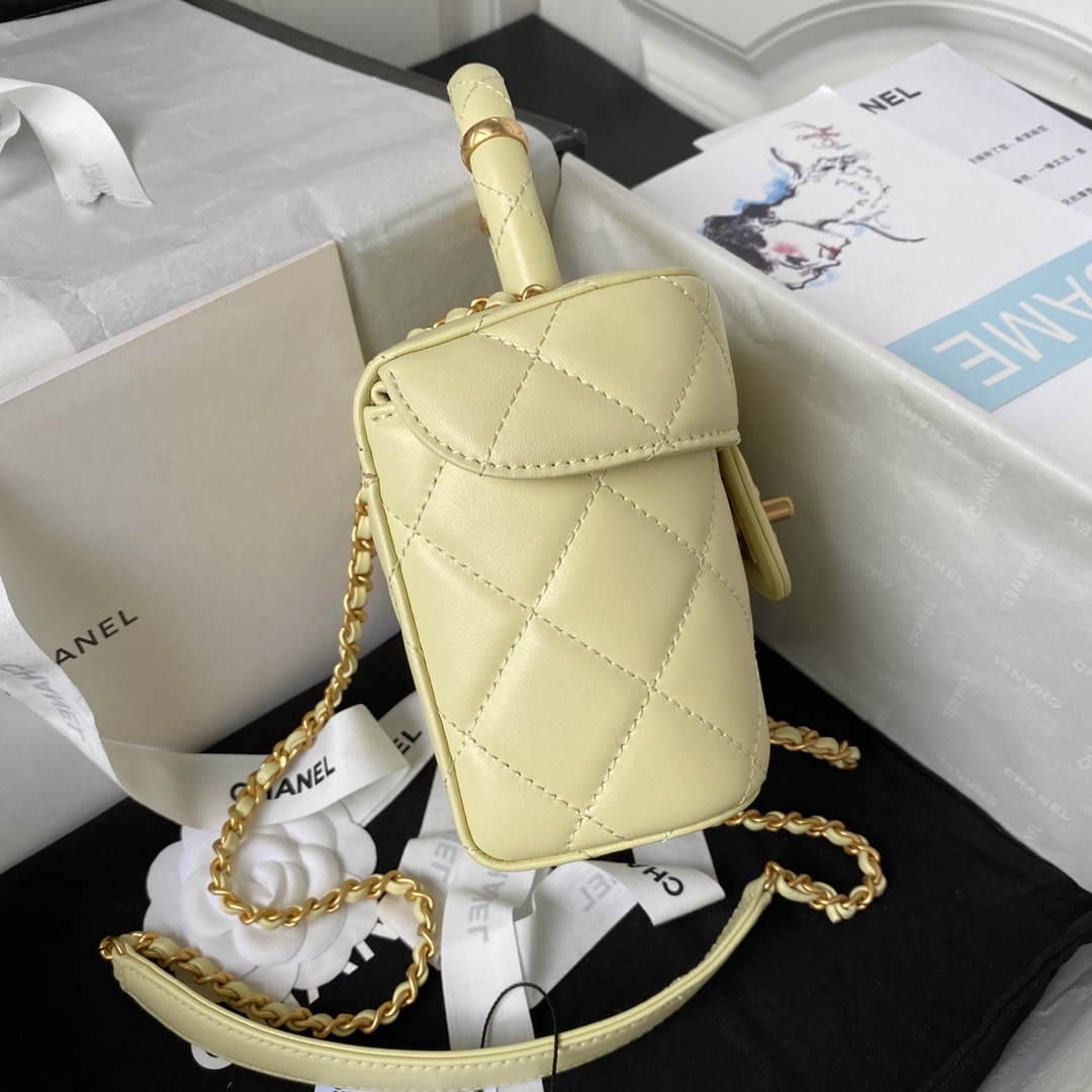 Chanel AS3973 Small Vanity Case Lambskin bag Yellow