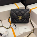 Chanel AS3979 Mini Flap Bag Lambskin Plexi & Gold-Tone Meta Black - Default Title - View 1