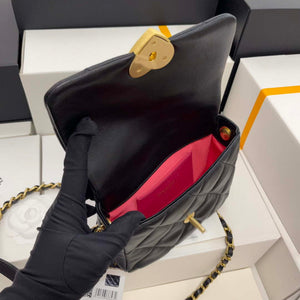 Chanel AS3979 Mini Flap Bag Lambskin Plexi & Gold-Tone Meta Black - Default Title - View 6