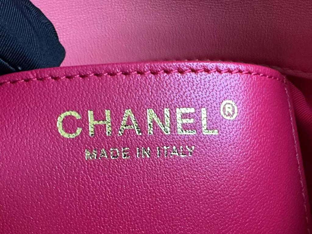 Chanel AS3979 Mini Flap Bag Lambskin Plexi & Gold-Tone Meta Pink