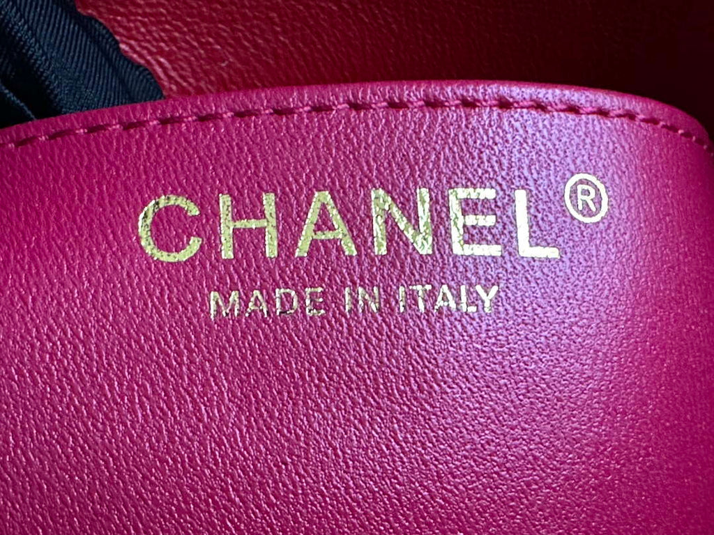 Chanel AS3979 Mini Flap Bag Lambskin Plexi & Gold-Tone Meta Red