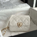Chanel AS3979 Mini Flap Bag Lambskin Plexi & Gold-Tone Meta White - Default Title - View 1
