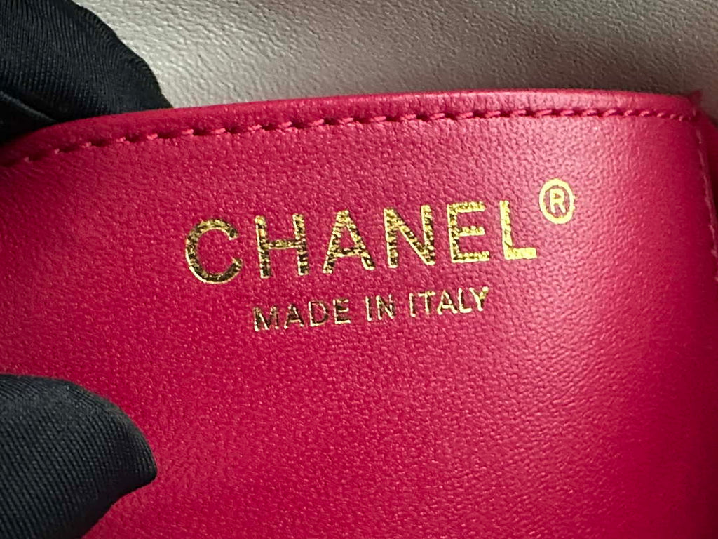 Chanel AS3979 Mini Flap Bag Lambskin Plexi & Gold-Tone Meta White