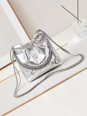 Chanel AS3980 22 Mini Handbag Fantasy color Calfskin & Silver-Tone Metal Silver - Default Title - View 1