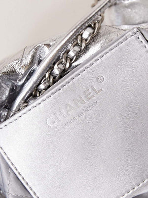 Chanel AS3980 22 Mini Handbag Fantasy color Calfskin & Silver-Tone Metal Silver - Default Title - View 8