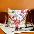 Chanel AS3980 22 Mini Handbag Lace Patchwork & Gold-Tone Metal Multicolour - Default Title - View 1
