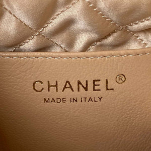 Chanel AS3980 22 Mini Handbag Shiny Calfskin & Gold-Tone Metal White - Default Title - View 8