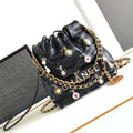 Chanel AS3980 22 Mini Handbag Black Calfskin & Gold-Tone Metal - Default Title - View 1