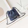 Chanel AS3980 22 Mini Handbag Silver-Tone Metal Canvas Blue Denim - Default Title - View 1