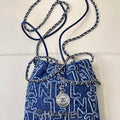 CHANEL AS3980 22 Mini Handbag Washed Denim Blue & Silver-Tone Metal - Default Title - View 1