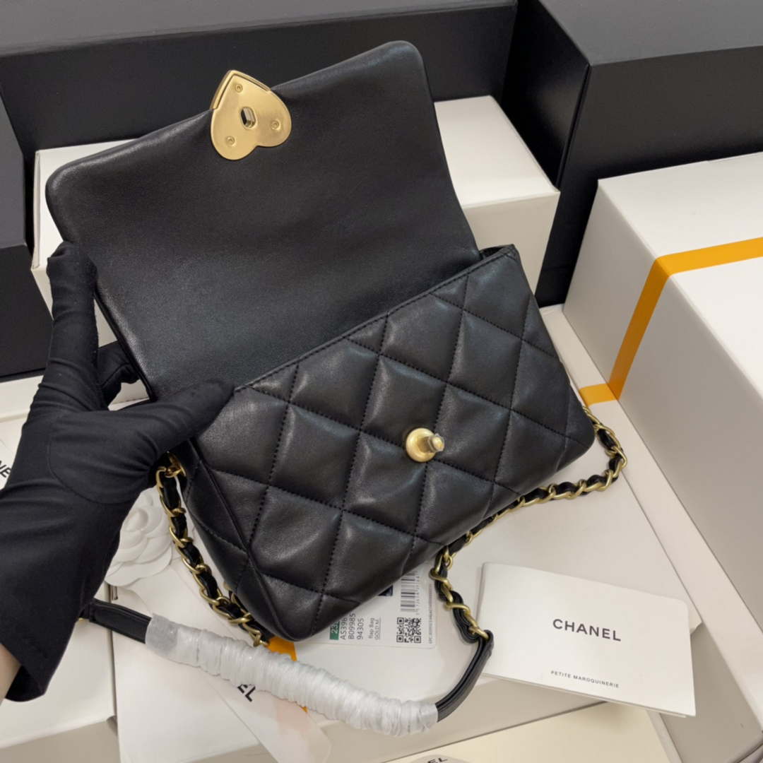 Chanel AS3986 Small Flap Bag Lambskin Plexi & Gold-Tone Metal Black - Default Title - View 8