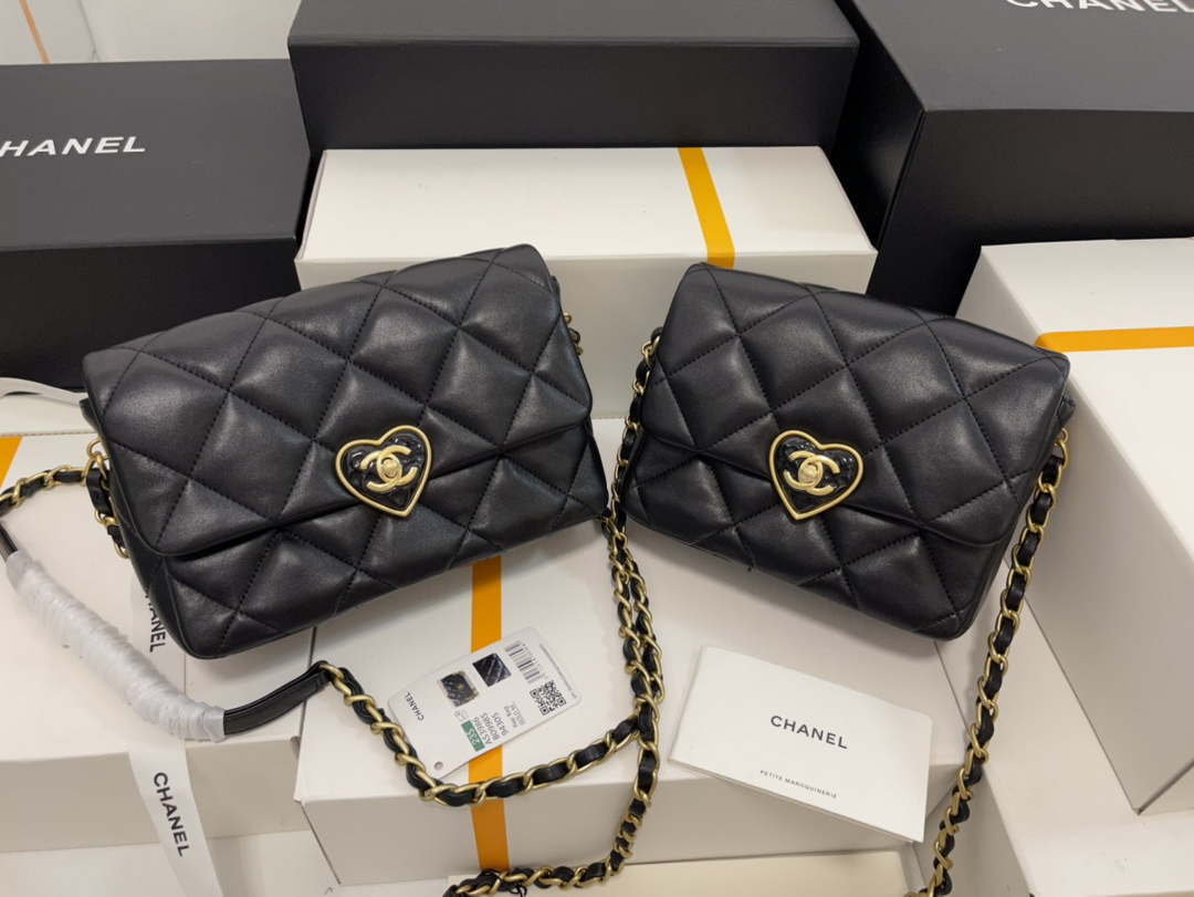 Chanel AS3986 Small Flap Bag Lambskin Plexi & Gold-Tone Metal Black - Default Title - View 10