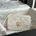 Chanel AS3986 Small Flap Bag Lambskin Plexi & Gold-Tone Metal White - Default Title - View 1