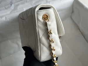 Chanel AS3986 Small Flap Bag Lambskin Plexi & Gold-Tone Metal White - Default Title - View 3