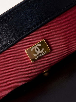 Chanel AS4012 Small Flap Lambskin Bag Black Gold - Default Title - View 9