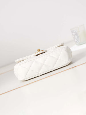 Chanel AS4012 Small Flap Lambskin Bag White - Default Title - View 6